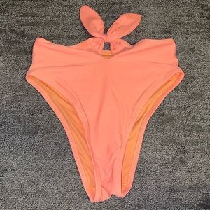 Orange High-Waisted Bikini Bottoms